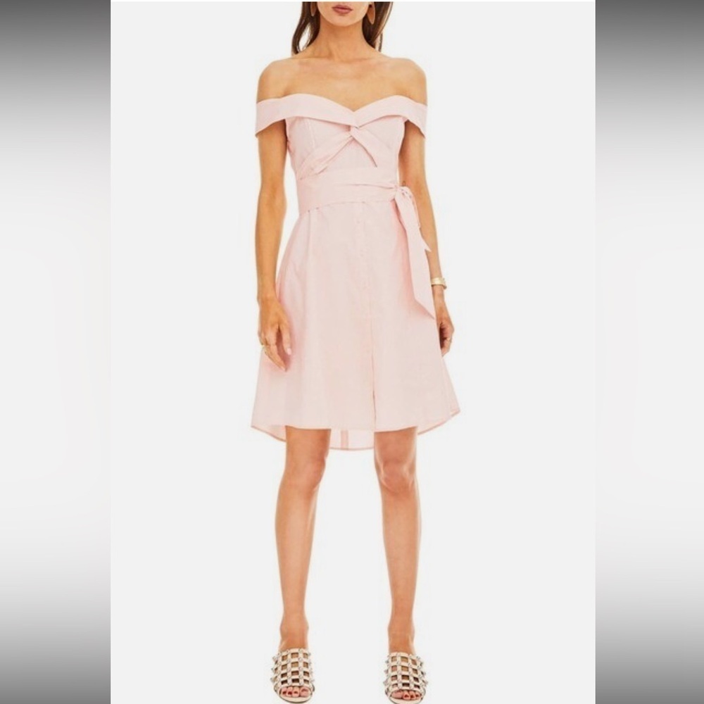 NWT ASTR The Label Brittany Off-the-Shoulder Dress Pink Size Small